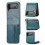 Capa carteira com 4 compartimentos compatível com Samsung Z Flip3 - Verde 1