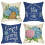 Vårkuddfodral i lantlig stil, 4-pack, 4 st 1