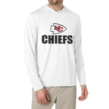 Herrtröja med lång ärm och huva och Chiefs-logotyp