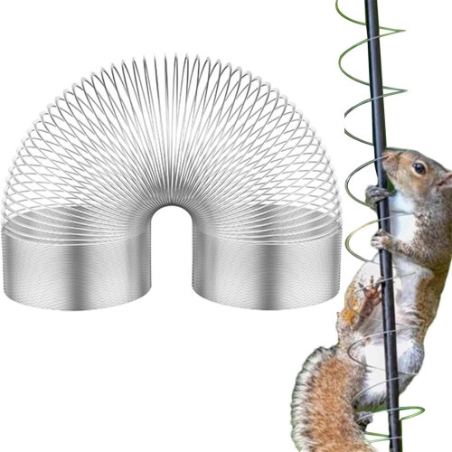 Protector de resorte a prueba de ardillas para comederos de pájaros