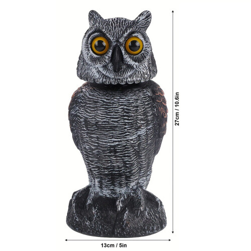 Plastic Owl Decoy 16.5" Outdoor Bird Repellent 1
