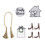Ensemble de plateaux à étages Rustic Home Sweet Home 3