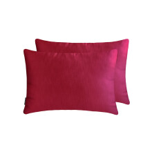 Clúdach piliúir lumbar HomeCentric dearg satin 14"x20" pacáiste de 2
