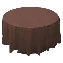 Round tablecloth polyester brown 84 inch