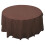 Round tablecloth polyester brown 84 inch 1