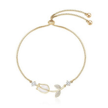 Tulpenförmige Kristall-Choker-Halskette für Damen (1 Stück)