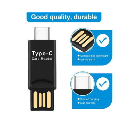 USB 3.1 Type C USB-C to Micro- TF Card Reader Adapter for  PC Cellphone 1