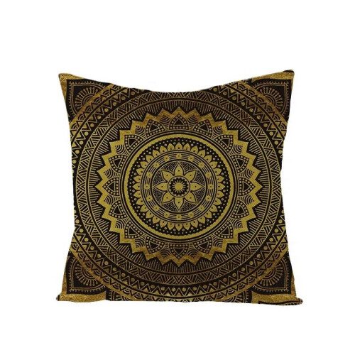 Față de pernă din bumbac și in, stil boem, 45x45 cm