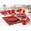 Studio dinnerware set hand painted green 16-piece 3