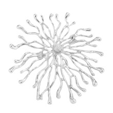 Fashionable Sun Goddess Emblem Brooch Pin Perfect For-Silver 2