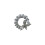 Zinklegering vlinderbroche met gegraveerd traditioneel-Zilver 1