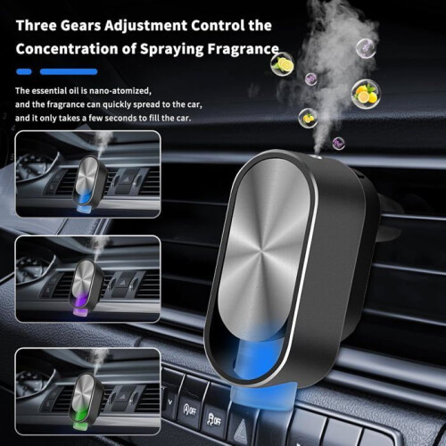 Deodorante intelligente per auto, diffusore di aromi automatico per interni auto, elegante e compatto 2