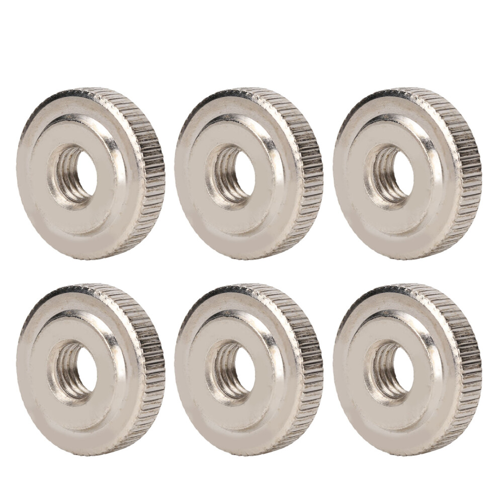 10pcs M10 Knurled Nuts Carbon Steel Nickel