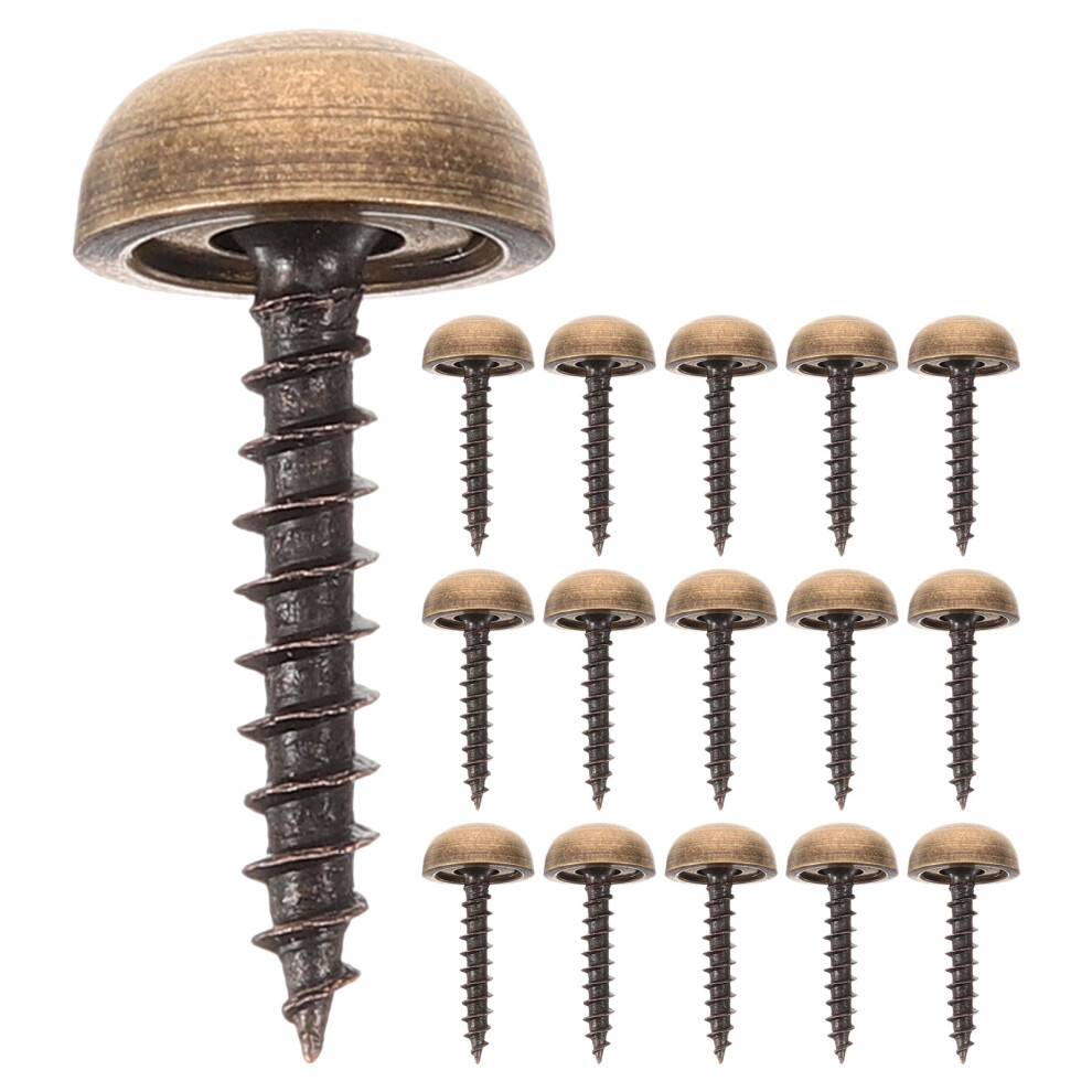 16Pcs Brass Decorative Wall Mount Screw Caps For Wood Furniture Fixing 381683876046