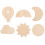 6Pièces Décorations Bois Beige - Formes Nuages Chambre Bébé 1