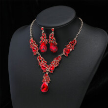 Retro cross necklace and earrings set alloy electroplated