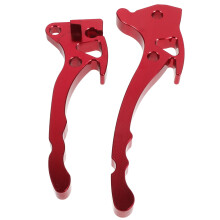 1Paire Leviers Alu Réglables Rouges Ergonmiques