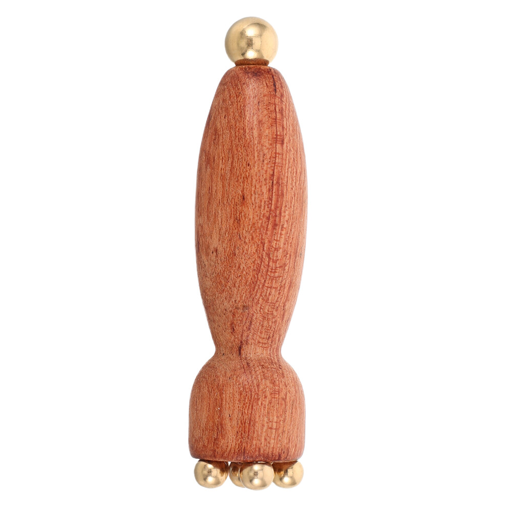 Iplusmile Mini Wooden Facial Roller With Brass Beads For Under Eye Massage