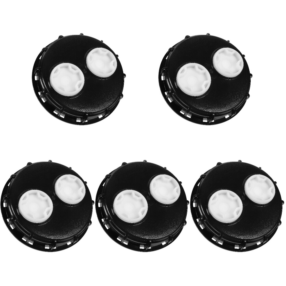 5Pcs Eco-Friendly Plastic Bucket Lids Double-Hole Leakproof Black 381683826027