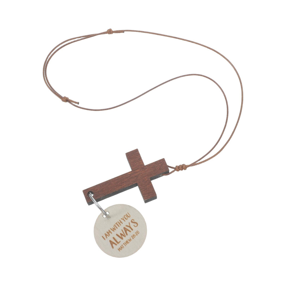 Multi Color Wooden Cross Rearview Mirror Hanging Car Charm Pendant 3763865489720