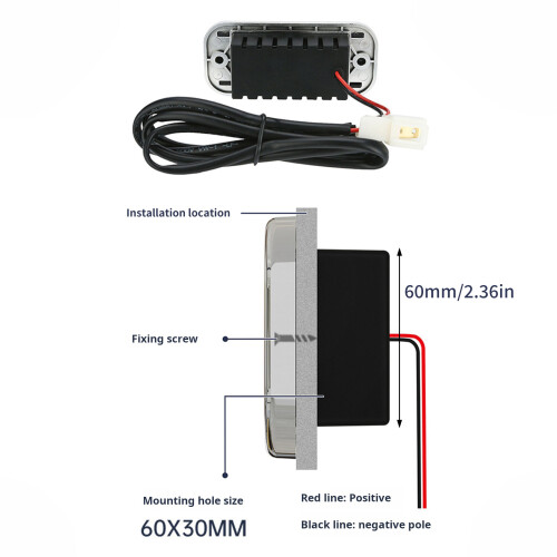 12/24V Car PD3.0 Double USB Panel For Motorcycle Auto Truck ATV 2