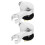 2St ABS Rvs Shampoo Bed Douchehouder Voor Professioneel Salon 1