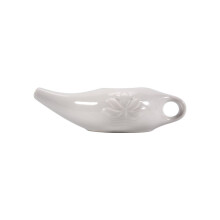 Pot Neti en céramique de 250 ml pour le nettoyage du nez, avec bec verseur étanche et résistant, pour hommes et femmes, blanc.