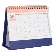 2026 Kleine Bureaukalender Donkerblauw Stevig Opvouwbaar