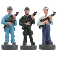 3St Hars Soldaten Standbeelden - Decoratieve Miniatuur Leger Figuren