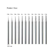 24Pcs Jewerly Burr Sets -3/32Inch Shank Cone Tapered -Cut Shape Lapidary Burr Jewelry Engraving Bits Carving Tools