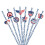 Independence Day Letter Water Cup Decorations 24PCS 5