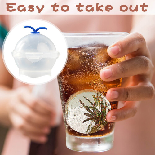 Kugelförmige Eiswürfelform – 5 cm runde Eiskugeln,