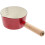 Roter Emaille-Topf mit Holzgriff, 1 l 1