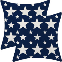 Conjunto de 2 capas de almofada com a bandeira americana, 45x45 cm (18x18 polegadas).