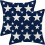 Conjunto de 2 capas de almofada com a bandeira americana, 45x45 cm (18x18 polegadas). 1