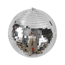 30cm Disco Light Mirror , Stage Reflective Party Mirror Balls Silver with Hanging Rings for Dance, Birthday,Home