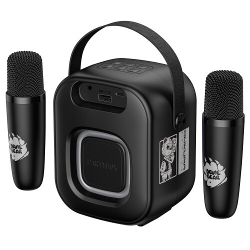 L7 Karaoke Speaker with 2 Mics LED Party Light 2