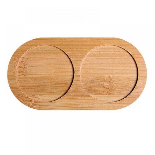Suporte de bambu para saleiro e pimenteiro com 2 ou 3 cavidades 2