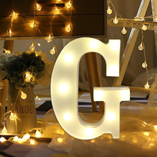 Letras de LED iluminadas, letras de plástico branco A para pendurar [DB] G 1