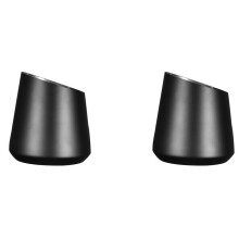 2x Schwarze Edelstahl-Eiskübel