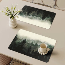 Mantel individual aislante con estampado de bosque, 50x60 cm.
