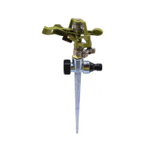 360 Degree Rotary Irrigation Sprayer Sprinkler For Lawn Garden Yard  Grass Metal Impulse Spike Hose Water Sprinkler Sprayer