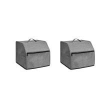 Lot de 2 housses de protection pour surjeteuse avec poches, compatibles avec la plupart des surjeteuses standard et des machines à surjeter.