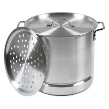 Olla vaporera de aluminio para tamales de 12 cuartos