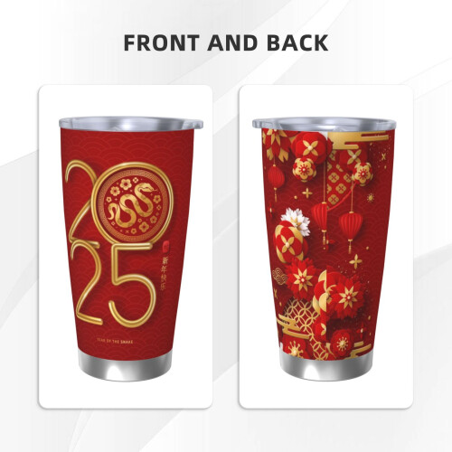 20oz Snake Year rostfritt stål resemugg 2