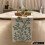 Ivory white handmade table runner silk beaded 14 x 72 inch 2