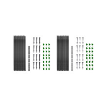 Lot de 36 arceaux de jardin pour tunnel de culture, armature de serre, arceaux flexibles pour la protection des cultures