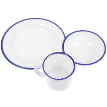 Melamine fruit bowl set with plates, bowls, and cup