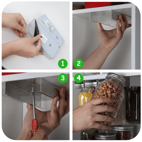Einmachglas-Organizer-Ständer für 4 Gläser, Aluminium 2
