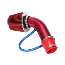 3 Inch Universal Car Cold Air Intake Filter Alumimum Induction Kit Pipe Hose System(Red)